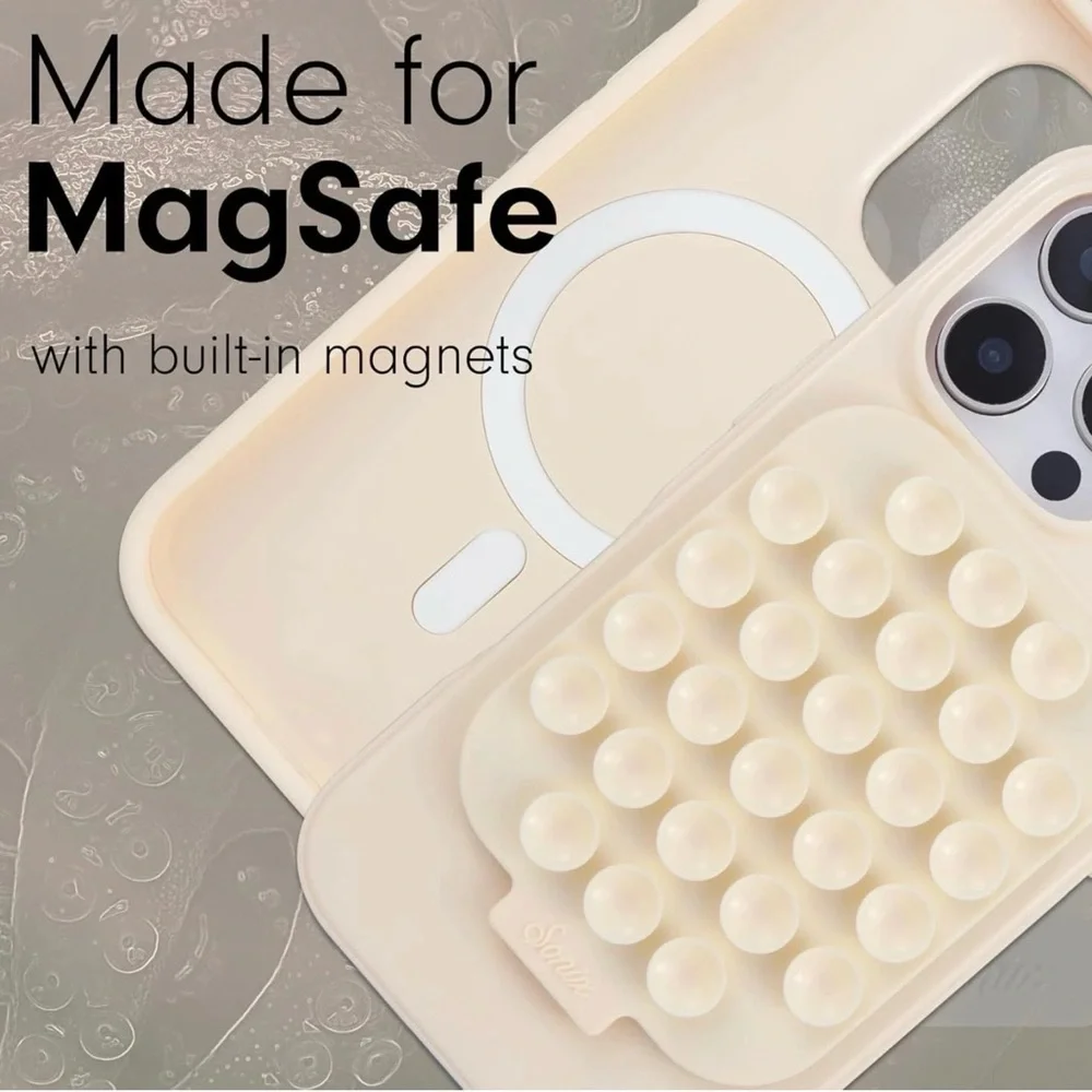 Sonix Case for iPhone 16 Plus Magnetic Suction Mount Cream New In Box Free Ship!